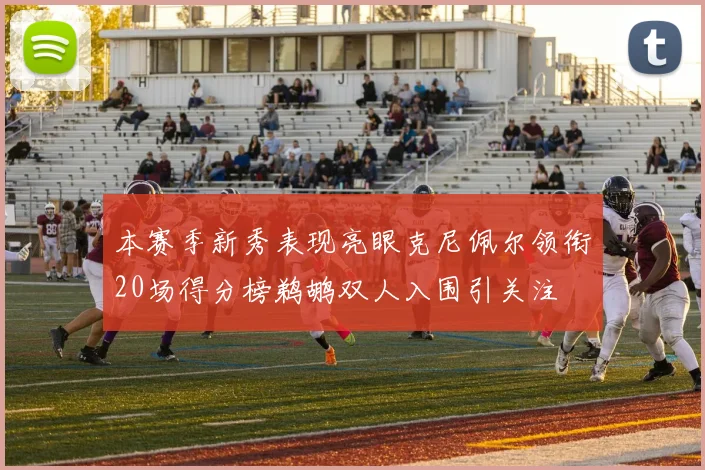 本赛季新秀表现亮眼克尼佩尔领衔20场得分榜鹈鹕双人入围引关注